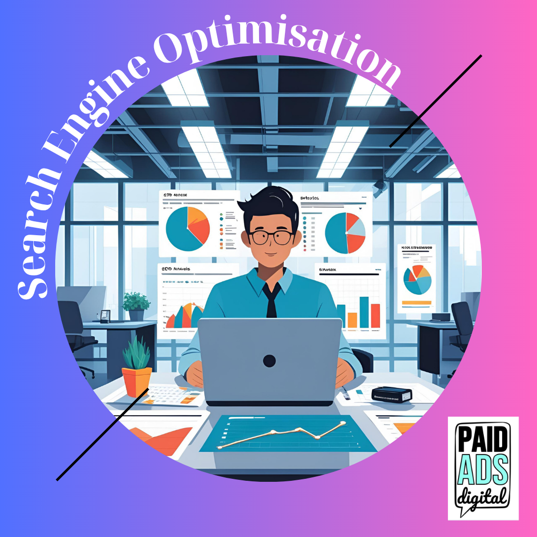 Image created by AI depicting SEO for Paid Ads Digital